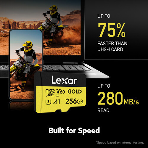 CARTÃO MEMÓRIA LEXAR MICRO SD XC 256GB 280MB/S UHS-II V60