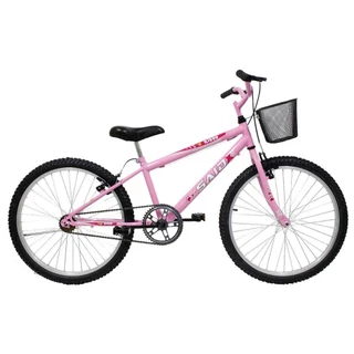 Bicicleta Aro 24 Feminina Mono Sem Marcha Com Cesta Saidx