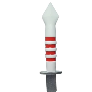 Ponteira 21cm Branco Vermelho Flecha Lam Clara Umbanda Candomblé Magia Adaga Punhal Athame Ponteiro Assentamento Orixa I