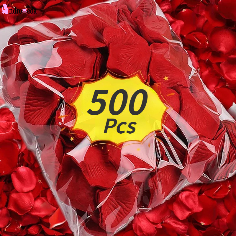 500Pcs Pétalas De Rosa Artificial De Seda Multicolor Adequadas Para O Dia Dos Namorados Proposta De Casamento Romântica Noturna Decoração Floral De Aniversário