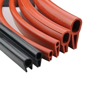 1metro Tira De Vedação De Silicone Tipo U Com Forno De Bolha Superior Tiras De Borracha Anti-Colisão De Alta Temperatura Borda Metálica