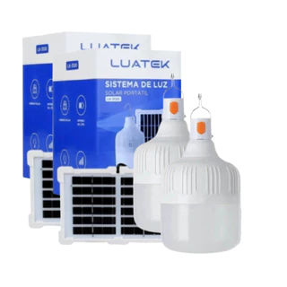 kit Lâmpada Sistema Iluminação Solar Energia Emergência Sos