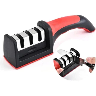 Kit 2 pcs Afiador De Faca 3 Estágios Amolador De Faca Profissional ferramentas Cozinha Em Aço Inoxidável em Oferta na Shopee