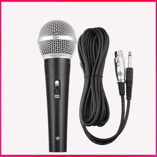 Microfone Profissional Com Cabo M-58 Sm58 5 Metros Fios Chave Liga Desliga Saída P10 Envio Imediato