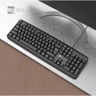 Teclado Office R8 com Fio Usb Abnt2 Silencioso para computador notebook Home Office Escola Trabalho
