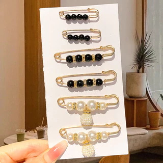 6pcs Clipes De Cinturabroche Ajustável Para Jeans/Vestidos , Alfinetes De Segurança Antiderrapantes