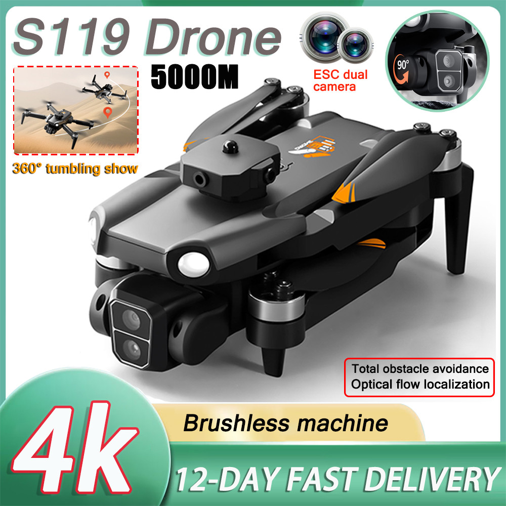 S119 Drone Profissional 8K Câmera Dupla 5G WIFI Evitar Obstáculos FPV ...
