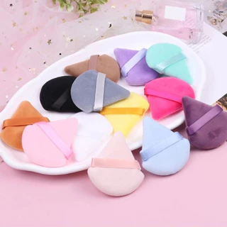 Kit 12 Unidades Esponjas Puff Triangulares de Veludo Para Maquiagem/ Pó Solto e Compacto/ Macias e Laváveis - WL em Oferta na Shopee