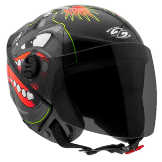 Capacete Moto Aberto New Liberty 3 Bomb Brilhante Pro Tork Preto Tamanhos 56, 58 e 60 Viseira Fumê