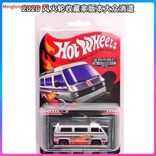 Promoção de vendas quentes "Hot Wheels Car Puppet Red Line Series Volkswagen Bus com fundo de borracha de ferro modelo de corrida de liga deslizante inercial