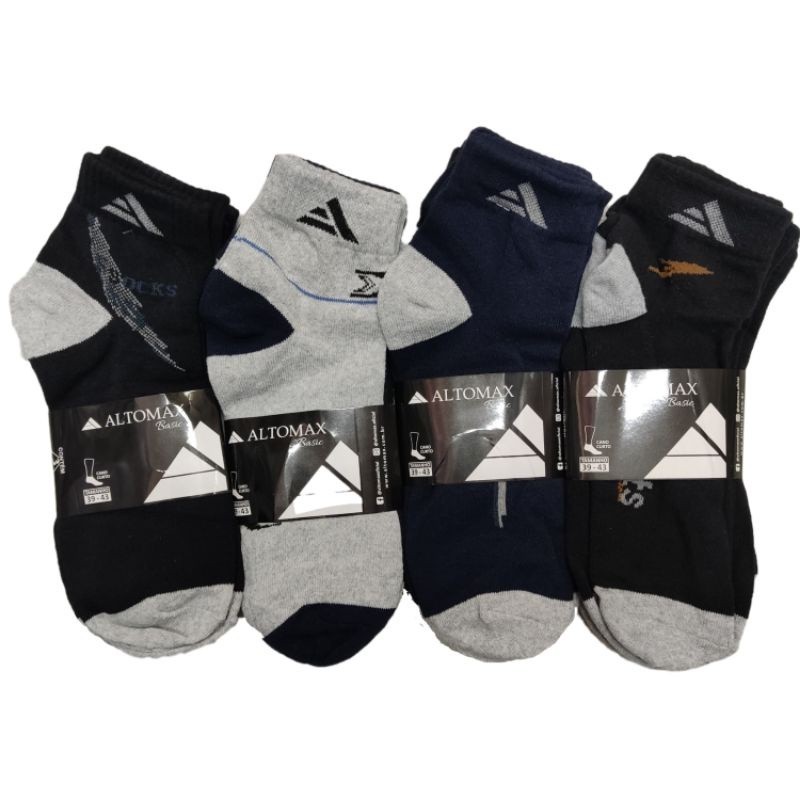 kit 06, 12 OU 15 Pares Meia Altomax Cano Curto meia2404#