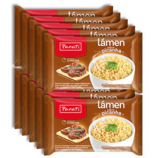 Pack 10 unidades Macarrão Instantâneo Lámen Parati Picanha 70g - Kit com 10x70g