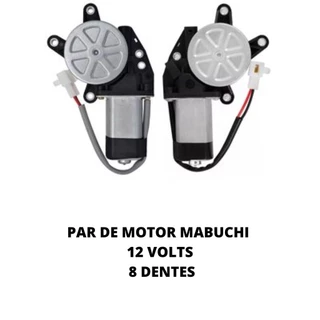 Par Motor de Vidro Elétrico Universal Modelo Mabuchi 12V e 8 dentes