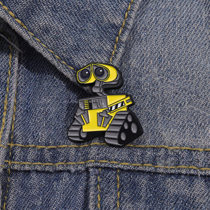 " Wall-E " Robô Solar Broche De Esmalte Acessórios De Moda Presente
