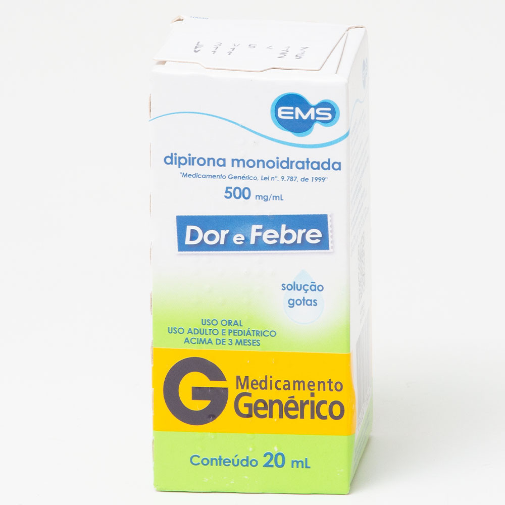 Kit 3x Dipirona 500mg para Dor e Febre 20ml Adulto e Infantil | Shopee ...