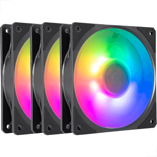 Kit 3 Cooler Master MOBIUS 120P PRETO 120mm ARGB Gabinete