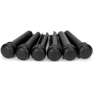Kit 06 Pinos Madeira Nobre Ébano P/ Cavalete Violão Aço Folk