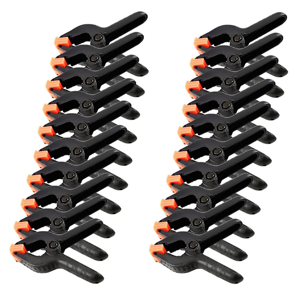 Conjunto Kit Com 20 Grampos Plásticos 3 Polegadas