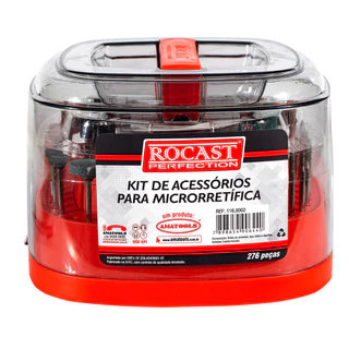 Kit de Acessórios para Micro retífica 276 peças C/ Estojo - 116,0002