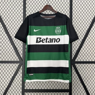 Season Sporting CP 2024-25 Home Football Short Sleeve Jersey Camisa Esportiva Versão Fãs De
