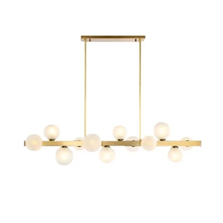 Lustre Esfera Barra Dourada 113CM - Smart Norte