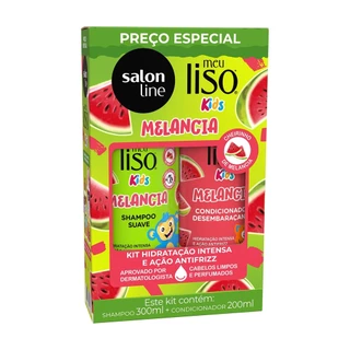 Kit Shampoo e Condicionador Melancia Meu Liso Kids em Oferta na Shopee