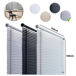 Cortina Persiana Horizontal Bleckout PVC 140cm Largura x 130cm Altura - Primafer