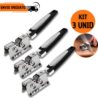 Kit 3 Jogo Amolador Afiador de Faca Tesoura Canivete Lâmina Aço Inox Profissional em Oferta na Shopee