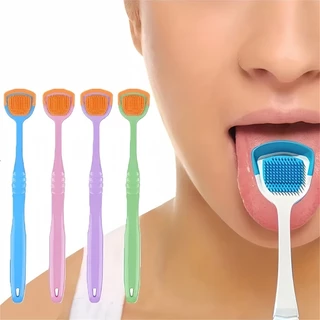 Raspador Auxiliar de Limpeza Oral Contra o Mau Hálito Escova de Língua de Limpeza em Oferta na Shopee