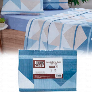 Jogo De Cama Duplo Solteiro Lençol Fronha Macio Bene Casa em Oferta na Shopee