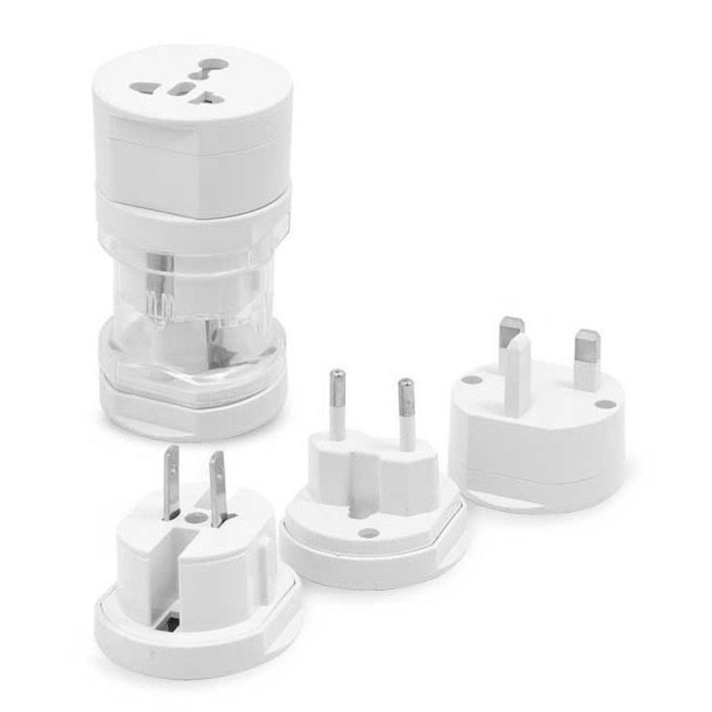 Adaptador Tomada Universal Internacional Viagem + 150 Países Modelo Redondo