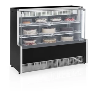 Vitrine Refrigerada Confeitaria Dupla Ação GPEA-140R PR Gelopar Preta 127v 127V