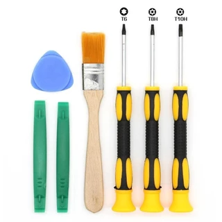 Kit 7 em 1 Chaves Torx Reparo Limpeza Ps3 Ps4 Xbox 360 One T6 T8 T10