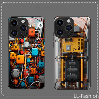 Caixa De Telefone Arquitetura Criativa De Circuito Anti-Queda Capa Protetora De Classe Temperada Para Samsung S10 S 20 S22 23 24 PLUS Ultra A52 4G/A52 5G/A52S 5G