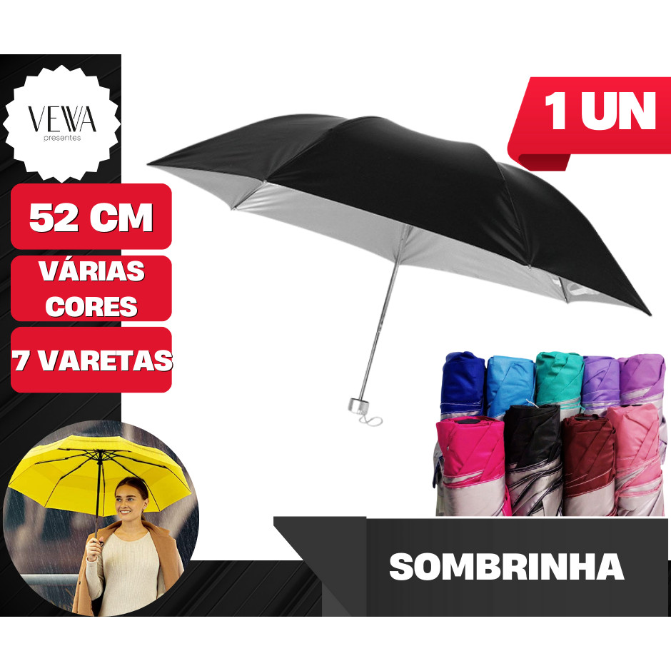 Guarda Chuva Sombrinha Masculina Feminina Dobrável Portátil Prática
