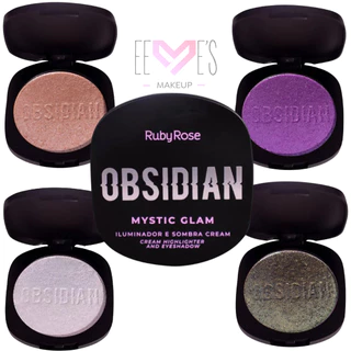 Iluminador e Sombra Cremoso Obsidian By Ruby Rose Mystic Glam HB2600