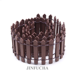 Jinfucha Cerca De Madeira Miniatura Marrom Decorativa Mini Para Decoração De Jardins 90 X 5 Cm
