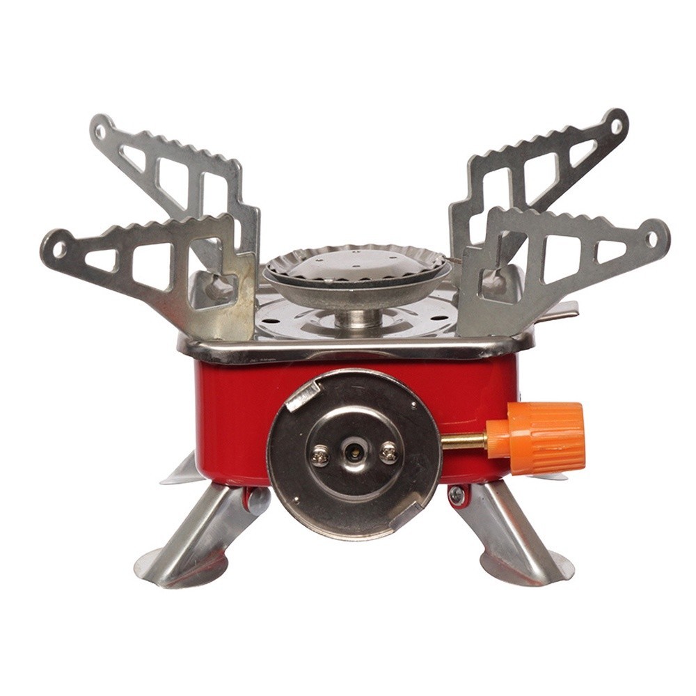 Mini Fogareiro Á Gás Portátil Camping 1 Boca Inox Automático | Shopee Brasil