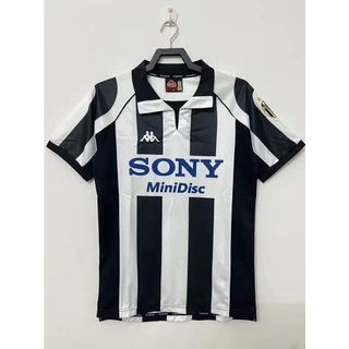 9799 Juventus Home Retro Futebol Jersey Alta Qualidade Futebol Camisa Top mangas curtas