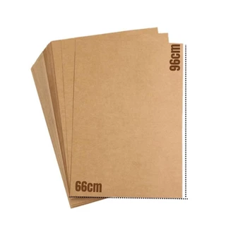 Folha Papel Kraft Natural Pardo 110g/m2 (66x96cm) Embalagem Moldes Artesanato