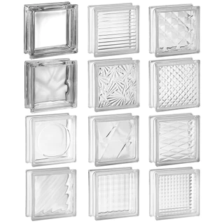Tijolo Bloco De Vidro Transparente Textura 19x19x8 Tradestar