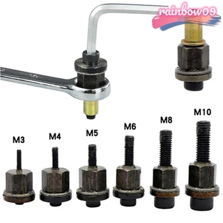 RAINBOW09 1Pcs Porca De Rebite Manual , Grampo De Mandril M3 M4 M5 M6 M8 M10 Rebitador Adaptador De Rebitagem Elétrica Para Conjunto De Ferramentas De Cabeça De Fácil Instalação