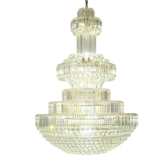 Lustre Cristal Imperial Cromado D80 x H120CM - Smart Norte
