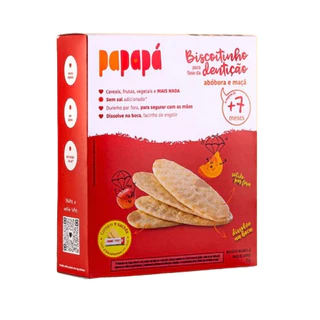 Biscoito Papapá Dentição Maçã e Abóbora 36g em Oferta na Shopee