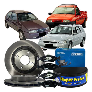 Jogo Disco Pastilha Freio Dianteira Ford Courier Escort Sw em Oferta na Shopee