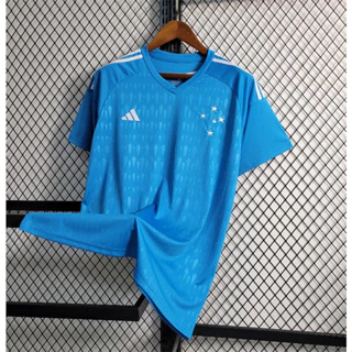 Temporada 23/24 (Edição Fan) Camisas Esportivas Cruzeiro Goleiro , De Alta Qualidade E Roupas De Futebol Para Adultos