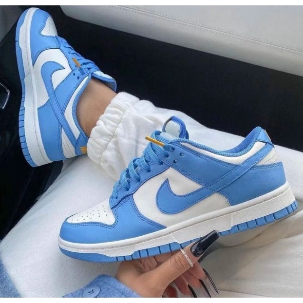 Tenis Nike Dunk Low Azul claro Feminino Masculino muito estiloso envio 24h Promoção