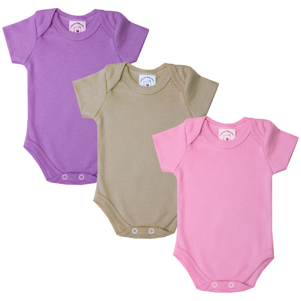 KIT Body Infantil Bebê Reborn RN Prematuro Meia Manga Mafessoni