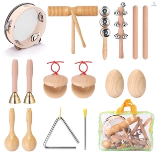 111pcs Kit De Instrumentos De Percussão Manual Para Crianças Conjunto Musicais Portáteis Iluminação Musical