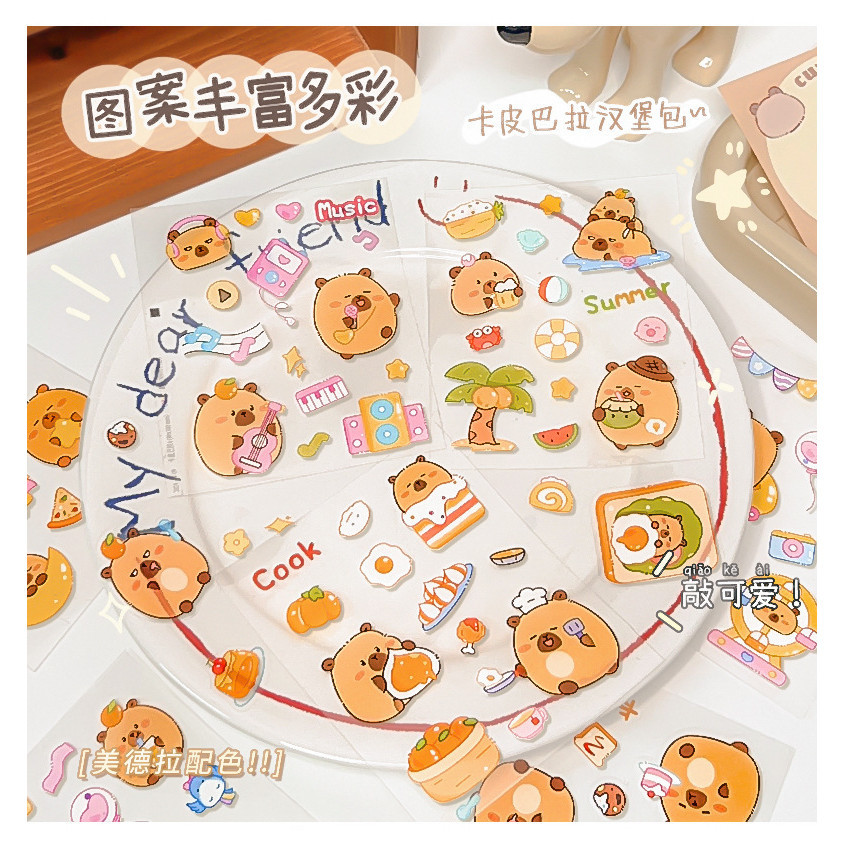 50pcs Cute Capybara Animals Cartoon Graffi Stickers telefono fai da te charra Laptop Notebook valigia Cup adesivo impermeabile giocattolo per bambini  26